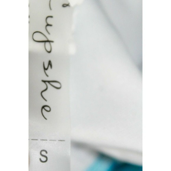 Cupshe Printed Adjustable Strap V-Neck Swimsuit One Piece Tropical Blue White - Picture 4 of 6